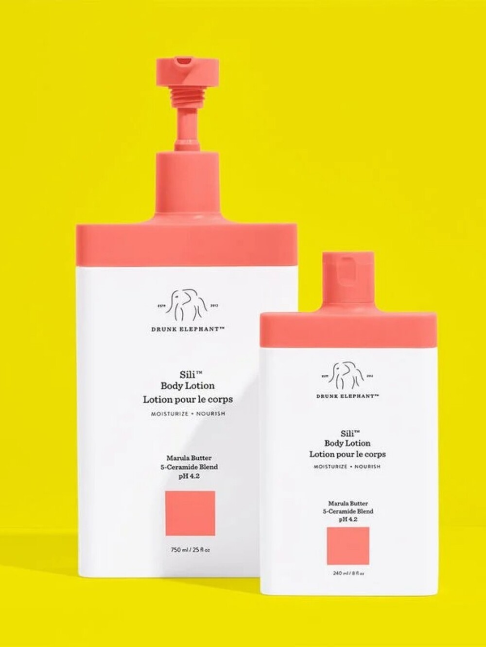 New Jumbo Sili 25 oz Body Lotion Drunk Elephant 750 mL Huge Size Marula Butter